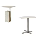 Modern Side Table Collection Featuring Stone Base And Metal Frame Square Triangular Tops 3d model