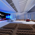 New Energy Vehicle Launch Event Stage Featuring Displayed Cars And Audience Seats