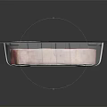 Fresh Pig Meat in Transparent Plastic Tray with Three Pieces and Label