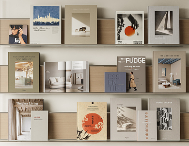 Modern Book Magazine Bookshelf 3d model