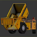 Yellow Heavy Duty Mining Dump Truck With Large Capacity And Construction Use 3d model