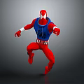 Red And Blue Game Movie Character In Running Pose With 40 Number Costume Design