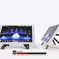 Smart Business Equipment Tablets With Stand Cloud App And Digital Interface 3d model