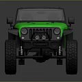 Green Open Top Off Road Vehicle With Large Tires And Green Rims