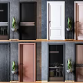 Stylish Hinged Doors with Modern Designs Various Colors and Interior Decor Elements