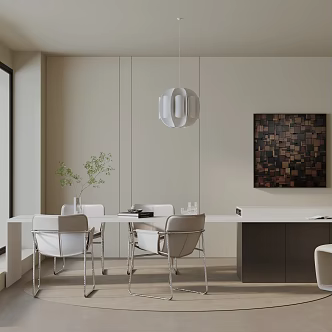 Modern dining table 3d model