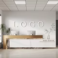 Marble Front Desk 3d model