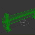 Safety Guardrail With Gray Main Body Yellow Ends And Metal Support Brackets