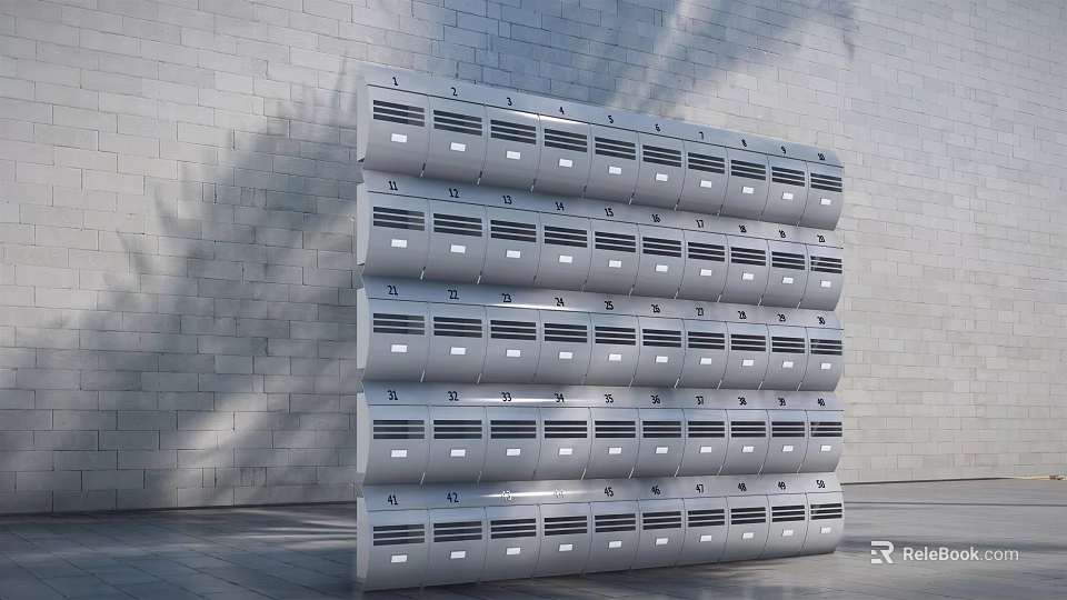 Industrial Grade Stacked Metal Commercial Equipment With Multiple Compartment Units For Storage 3d model 