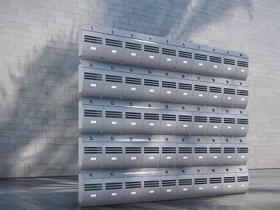 Industrial Grade Stacked Metal Commercial Equipment With Multiple Compartment Units For Storage 3d model