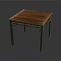 Traditional Wooden Square Table With Carved Legs And Smooth Tabletop Design
