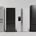 Refrigerators and Freezers in Modern Design with Silver Black White Colors and Sleek Styles