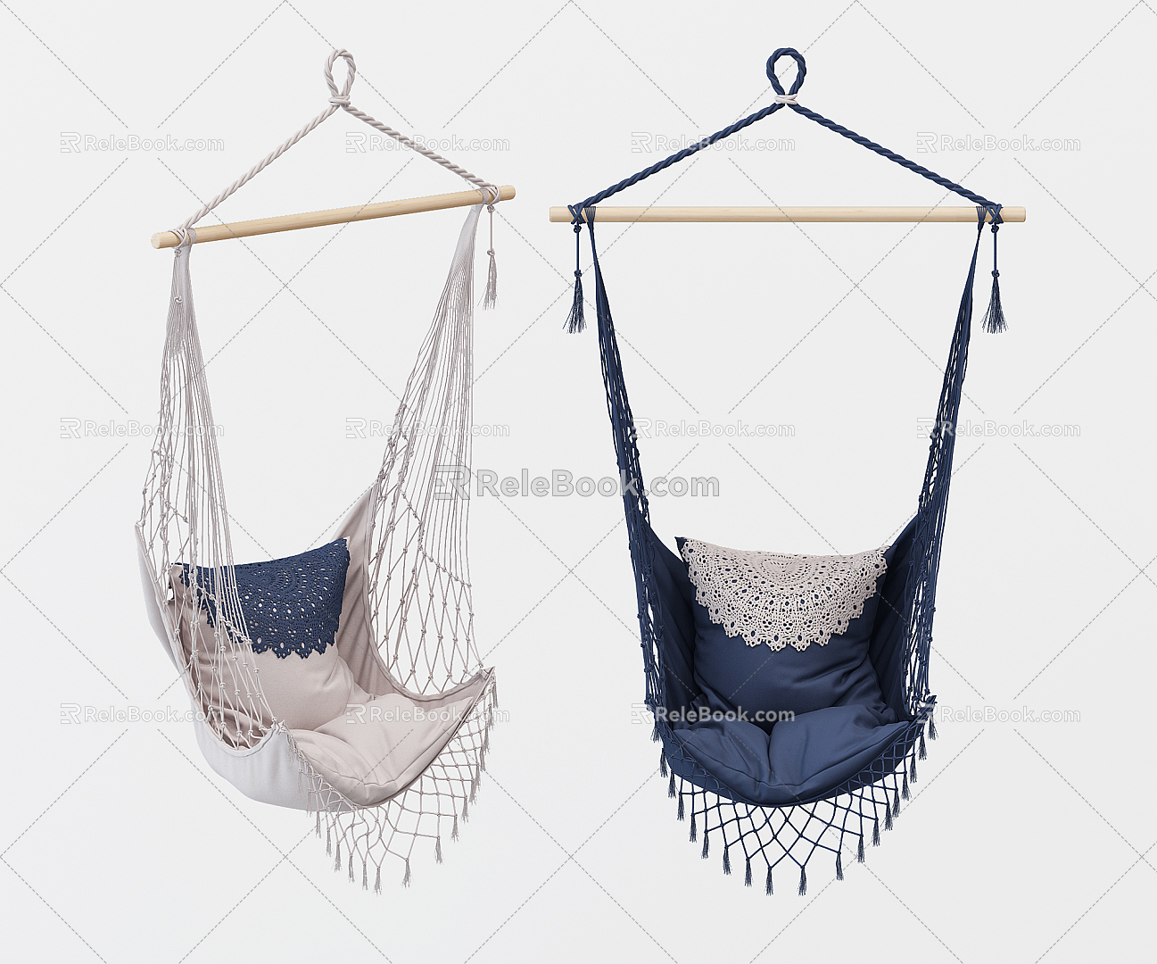 Nordic Hanging Chair Fabric Hanging Chair Hammock 3d model