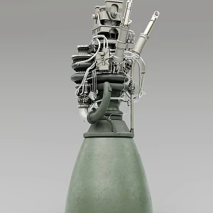 Rocket engine flamethrower industrial machinery science and technology science fiction 3d model