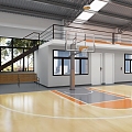 modern basketball hall 3d model