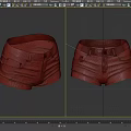 Dark Blue Denim Shorts With Distressed Design And Functional Pockets