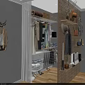 Modern Open Walk In Wardrobe Design With Large Storage Space For Clothes Shoes And Accessories