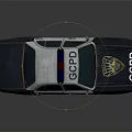 Vintage GCPD Police Car Model With Classic Design And Reflective Surface