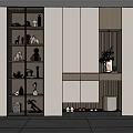Modern Shoe Cabinet With Glass Doors Wooden Panels And Built In Lighting For Entryway