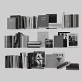 Stylish Stacked Books And Magazines With Modern Covers And Arrangement