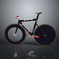 Bianchi Road Bike With Black Frame Red White Accents And Carbon Wheels