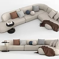 Modern Multiplayer Sofa Corner Sofa 3d model