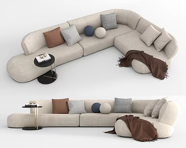 Modern Multiplayer Sofa Corner Sofa 3d model