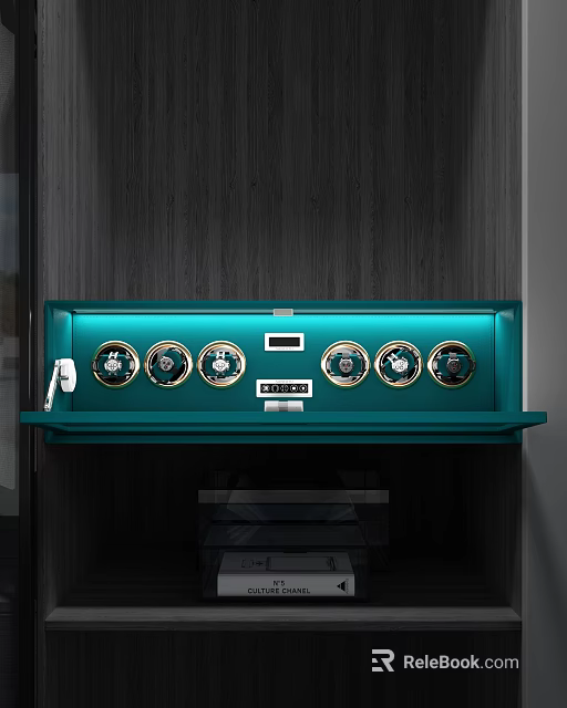 Modern Teal Commercial Control Panel With Multiple Dials And Digital 3d model