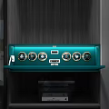 Modern Teal Commercial Control Panel With Multiple Dials And Digital 3d model