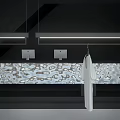Modern Clothing Store Interior With Hanging Clothes And Lighting Design Elements