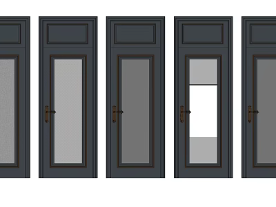 Jane ou swing door glass swing door 3d model Jane ou swing door glass swing door 3d model