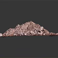 Red Mineral Ore With Rough Surface And Natural Irregular Texture On Dark Background 3d model
