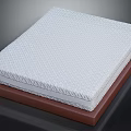 Multiple People Resting On Supportive Comfortable White Textured Mattress With Brown Base 3d model