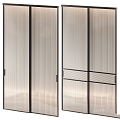 Modern Other Door Groove Interior Sliding Stripe 3d model