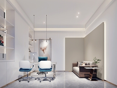 Modern office beauty salon consulting room model