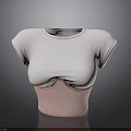 White Short Sleeve T Shirt And Pink Waist Trainer For Casual Daily Wear
