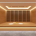 Modern SPA Sauna Interior With Wooden Panels Ambient Lighting And Relaxation Setup