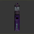 Modern Display Shelf Featuring Purple Electronic Cigarette Device with Sleek Design Details 3d model