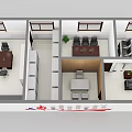 Modern Law Enforcement Case Handling Center Case Handling Center Case Handling Center Inquiry Room Evidence Room Warehouse Conference Room Case Handling Center Top View 3d model
