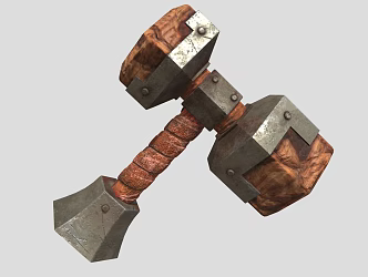 modern sledge hammer war hammer 3d model