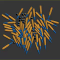 Bullets Pistol Bullets Rifle Bullets Machine Gun Bullets Ammunition Bullet Box Bullets Shooting Bullets 3d model