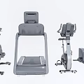 Modern Home Sports Equipment Collection With Treadmill Elliptical Machine Stationary Bike And Rowing Trainer