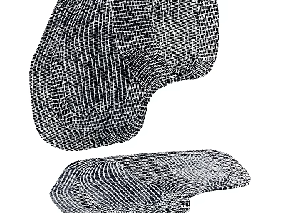 Unique Shaped Rugs With Textured Geometric Patterns 3d model
