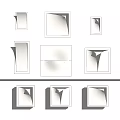 Quiet wall lamp gypsum lamp 3d model