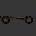 Detailed Car Chassis Model Showcasing Structural Components And Wheel Design Details 3d model