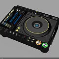 Professional DJ Mixer Featuring Turntable Digital Display Control Buttons And Knobs