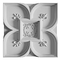 Decorative Ceiling Design With Ornate Carved Patterns And Symmetrical Square Frame 3d model