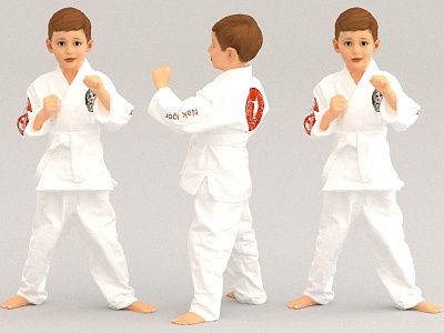 Kid Taekwondo 3d model