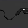 Black Electric Vehicle Charging Gun With Flexible Cable And Modern Design