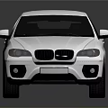 White BMW SUV Modern Exterior Design On Dark Background With Reflection 3d model